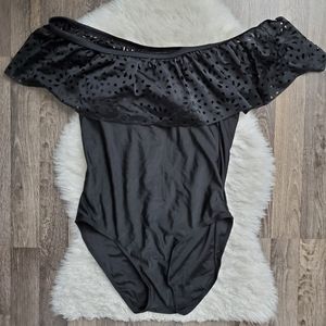 Off the shoulder one piece swimsuit